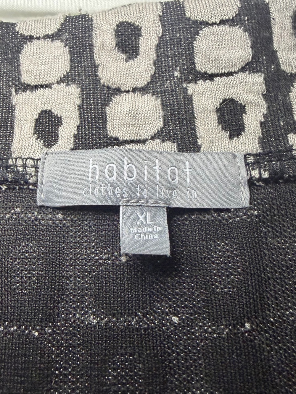 Habitat Lagenlook Black & White Geometric Print Lightweight Blazer Jacket XL - Picture 7 of 15